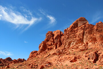 Fototapeta premium Rock formations in Valley of Fire State Park, Nevada, USA