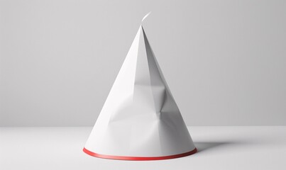 Fototapeta premium A 3D Printed Paper Cone: A Study in Geometric Abstraction
