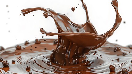 Liquid Chocolate crown splash pool with ripples.