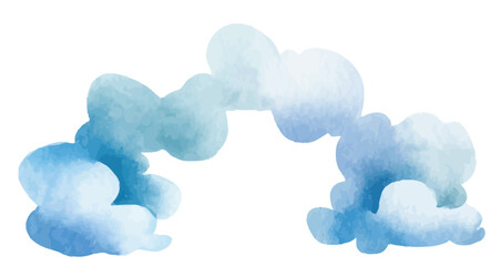 Wolke mit Wasserfarben gezeichnet, Vektor