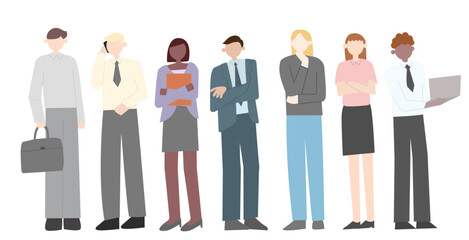 Business office career employee team  character vector