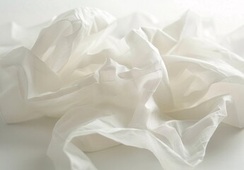 Obraz premium Crumpled White Tissue Paper