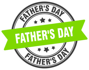 father's day stamp. father's day label on transparent background. round sign