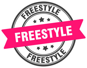 freestyle stamp. freestyle label on transparent background. round sign