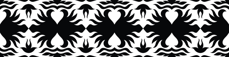 Ethnic border ornament pattern. Geometric oriental seamless pattern. Vintage element vector illustration. Baroque Floral Aztec tribal. Design for frame, textile, fabric, clothing, carpet, background.