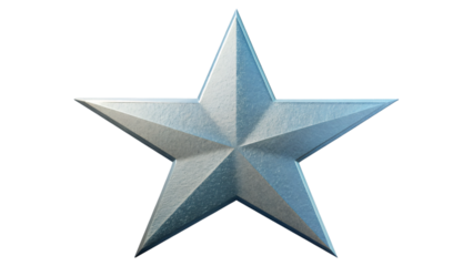 A simple single star isolated on white background