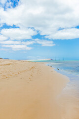 sand beach and blue sky, Praia do Estoril, boa vista, cape verde