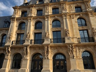 Obraz premium Tours, France. Facade of the City Hall in Jean Jaures Square