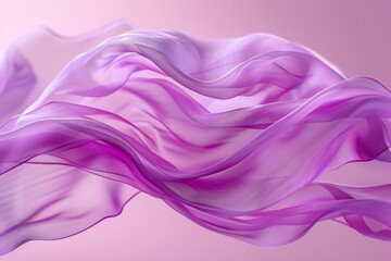Obraz premium Elegant fabric design with flowing grace and serene beauty on a soft pink background