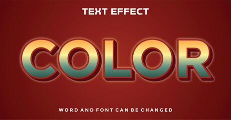 Color editable text effect