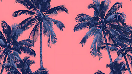 Tropical Palm Tree Pattern