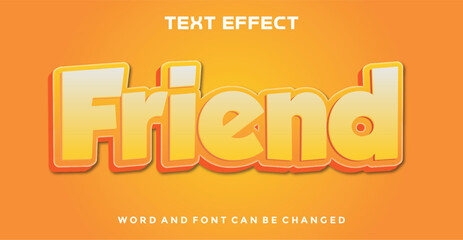 Friend editable text effect