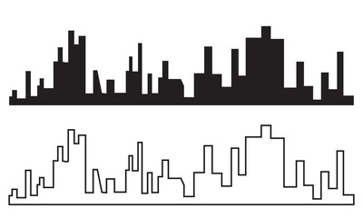 Obraz premium city silhouettes great set vector illustration. EPS 10