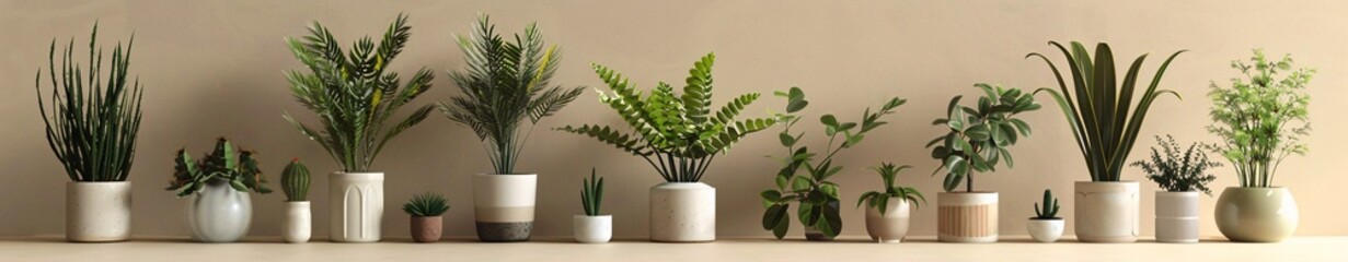 A Collection of Potted Plants on a Shelf