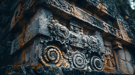 A building with a lot of detail on the stone walls