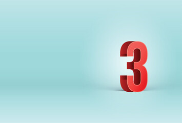 Letter 3 Vector Text Style, Fonts Concept