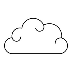 cloud y2k element line icon.