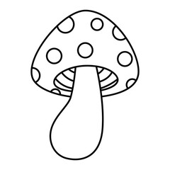 mushroom y2k element line icon.