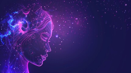 Gemini horoscope sign in twelve zodiac with galaxy stars background.