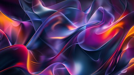 Obraz premium Vibrant Abstract Art in Deep Purple and Blue Hues