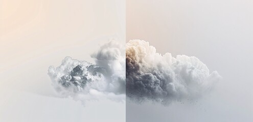 Artistic Transition of Clouds: A Before-and-After Visual