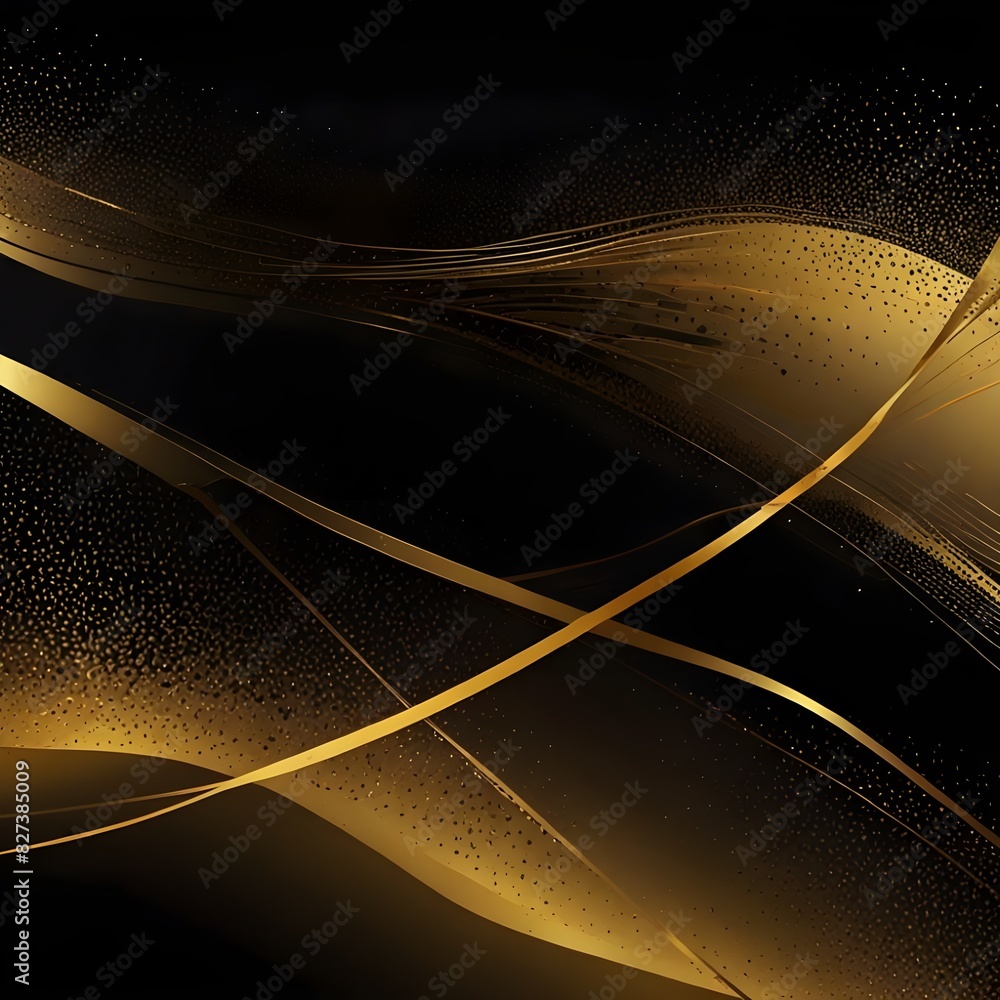 Poster vector modern simple design, elegant modern gold line background, abstract gold lines on black, abst