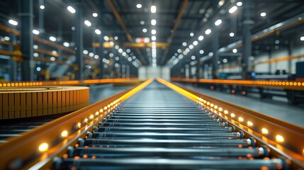 Fototapeta premium A logistics hub with advanced sorting technology.