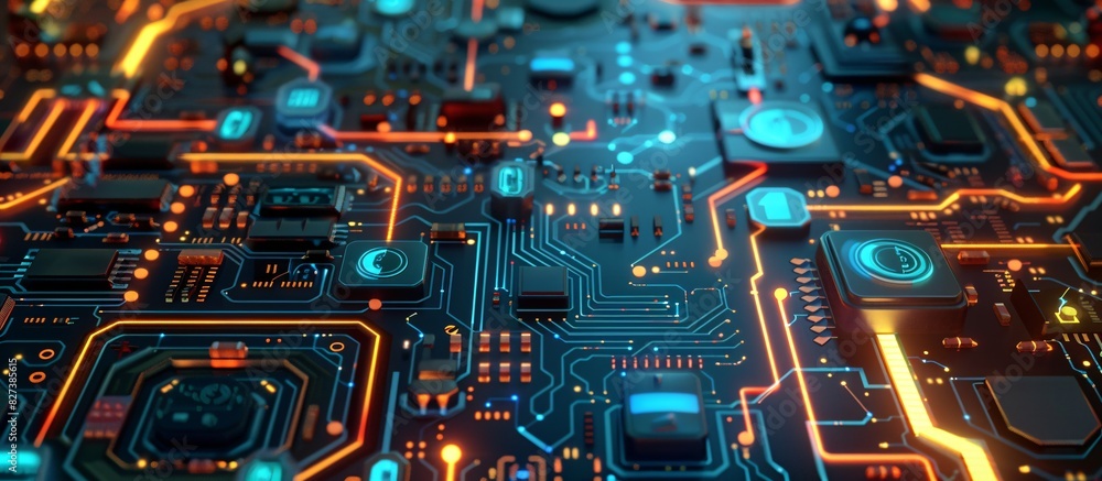 Poster microchip circuitry: a closer look at high-tech electronics