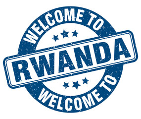 Welcome to Rwanda stamp. Rwanda round sign