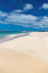 sand beach and blue sky, boa vista, cape verde,,