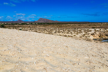 sand dunes and sky, boa vista, cape verde