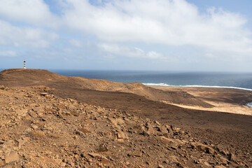 coast and clouds, cape verde,  boa vista