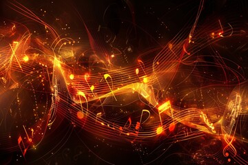 Fototapeta premium Vibrant Musical Notes