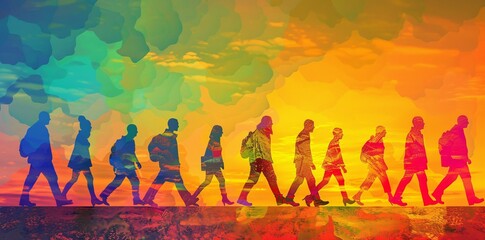 Multicolored Artistic Migration