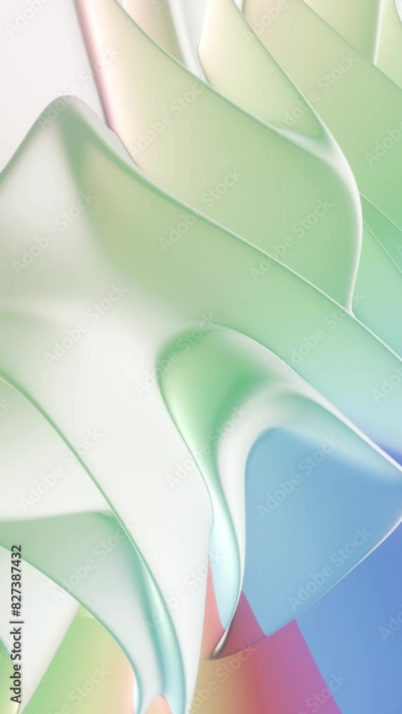 Leinwandbilder Waves of dynamic waveforms with 3D effects, creating a visually rhythmic and harmonious composition.	