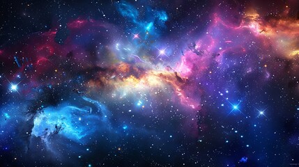 Obraz premium Cosmic Nebula Illustration