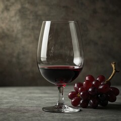 glass of wine and grapes