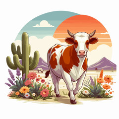 Aberdeen Angus cattle breeds element logo