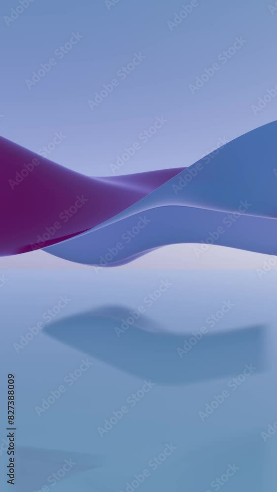 Leinwandbilder Waves of dynamic waveforms with 3D effects, creating a visually rhythmic and harmonious composition.	