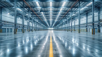 Fototapeta premium A warehouse with climate-controlled storage areas.