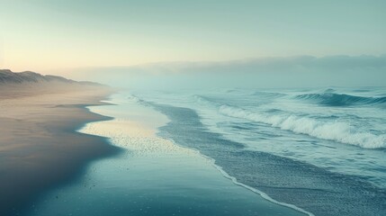 Fototapeta premium A minimalist shot of washed-out tones, where colors are desaturated and blended into soft gradients. The photograph captures a sense of faded beauty and the passage of time, reminiscent of vintage