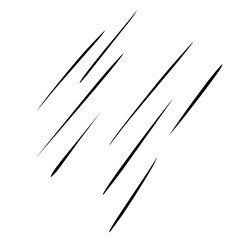 Movement or motion lines isolated vector set. Comic speed and boom effect symbols. 