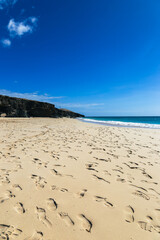 footprints on the beach, Praia da Varandinha, Boa Vista, Cape Verde