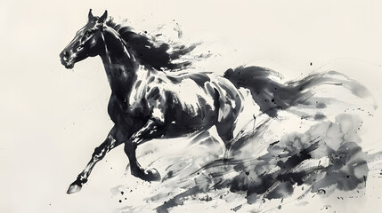 horse is running or standing