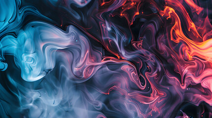 Fototapeta premium A colorful swirl of paint with blue, red, and orange hues
