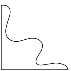 Line graph analysis icon isolated on black background. Concept for digital analysis gadgets.