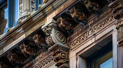 The building has a lot of ornate details on it