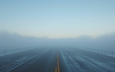 Fototapeta premium Financial fog lifts, revealing clear paths to recovery, offering a panoramic view of the dissipating haze.