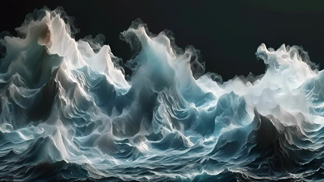 A neverending ebb and flow of quantum foam constantly refreshing the seas appearance.