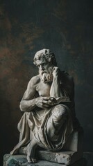 Philosopher Statue Embodies Stoic Philosophy